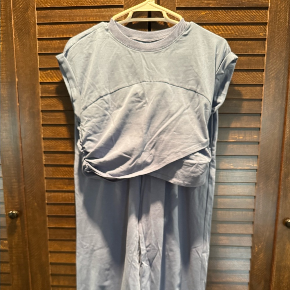 Light Blue Sleeveless Set
